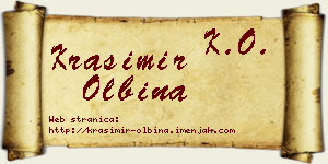 Krasimir Olbina vizit kartica